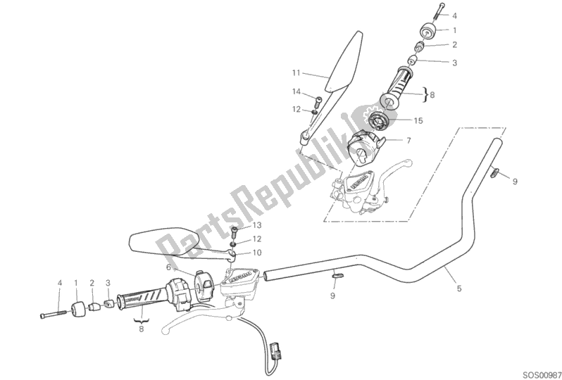 Todas las partes para Manillar de Ducati Diavel 1260 2020